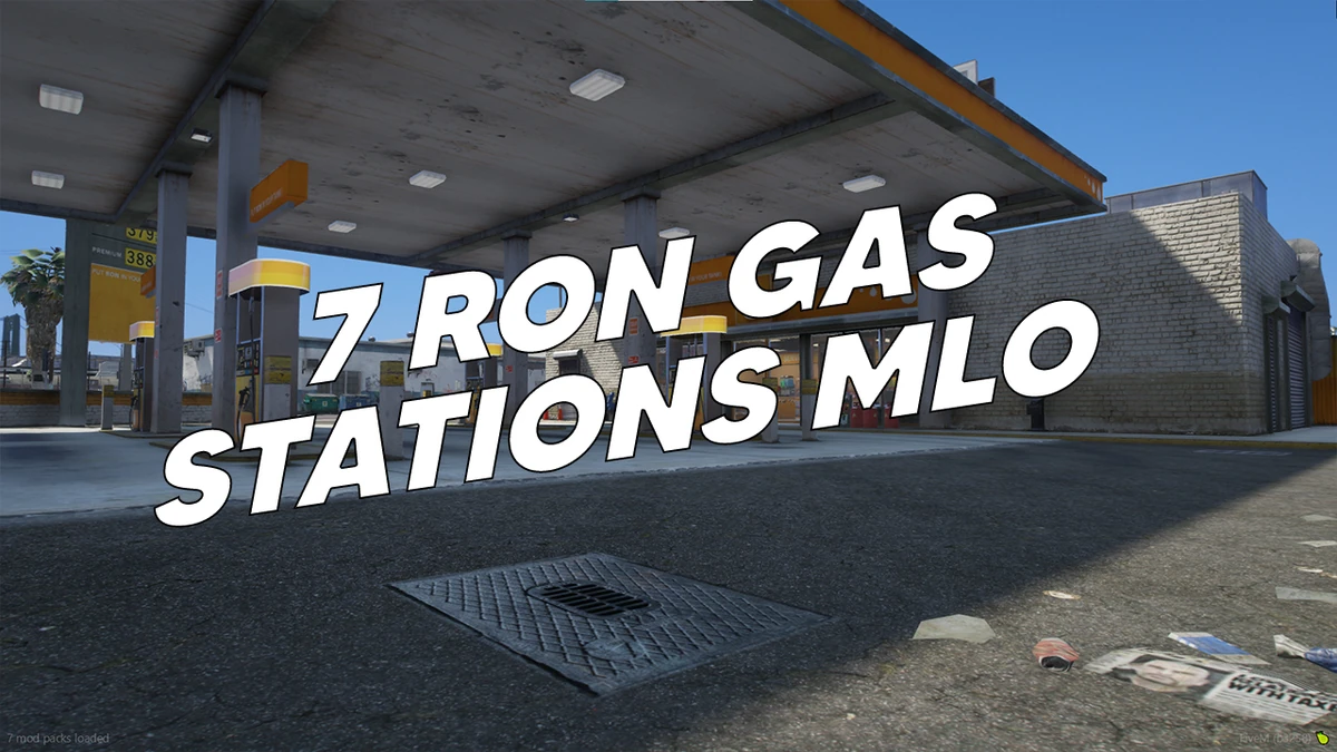 7 Ron Gas Stations MLO – Fully Open Source | Optimized FiveM Petrol Stations